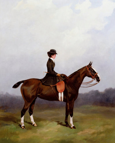 LADY RIDING SIDE-SADDLE