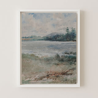 LAKESIDE WATERCOLOR - Museum Quality Art