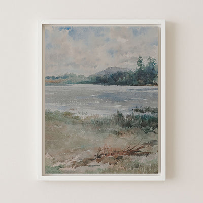 LAKESIDE WATERCOLOR - Museum Quality Art