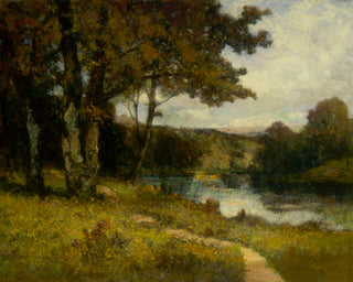 LANDSCAPE, TREES NEAR RIVER