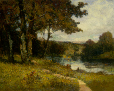 LANDSCAPE, TREES NEAR RIVER