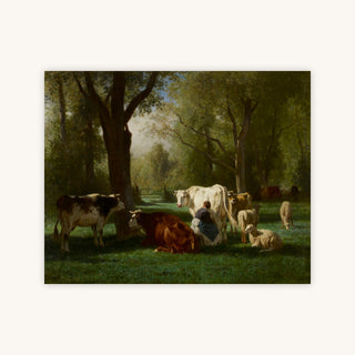 LANDSCAPE WITH CATTLE AND SHEEP — Primary Image