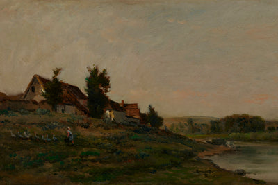 LANDSCAPE WITH COTTAGE - Museum Quality Art