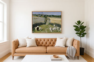 LANDSCAPE WITH SHEEP - Museum Quality Art
