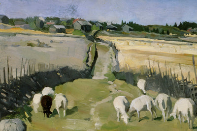 LANDSCAPE WITH SHEEP