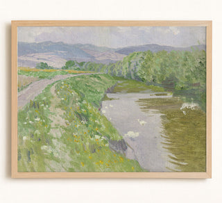 LANDSCAPE WITH STREAM - Museum Quality Art
