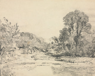 LANDSCAPE WITH TREES SURROUNDING A POND