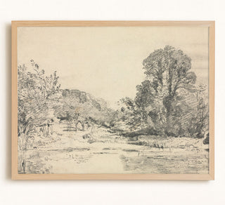 Landscape With Trees Surrounding a Pond