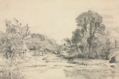 Landscape with Trees Surrounding a Pond