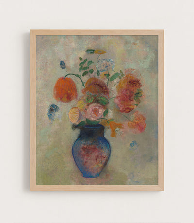 LARGE VASE WITH FLOWERS - Museum Quality Art