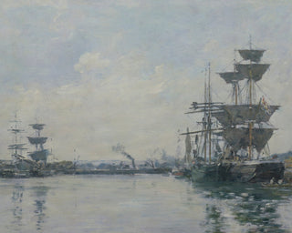 LE HAVRE, SHIPS IN A BASIN