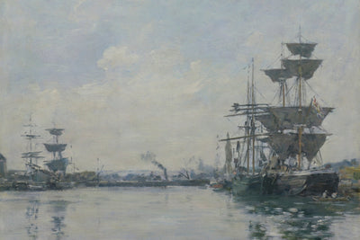 LE HAVRE, SHIPS IN A BASIN