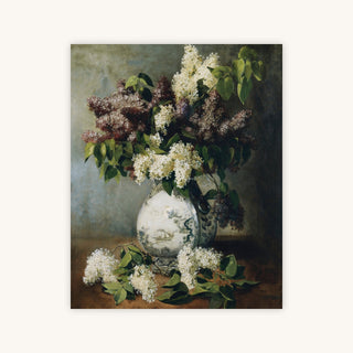 LILAC IN A DELFT VASE — Primary Image