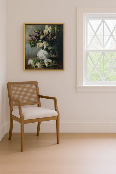 LILAC IN A DELFT VASE art print - Museum Quality Art