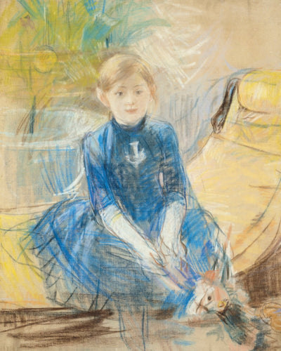 Little Girl with a Blue Jersey