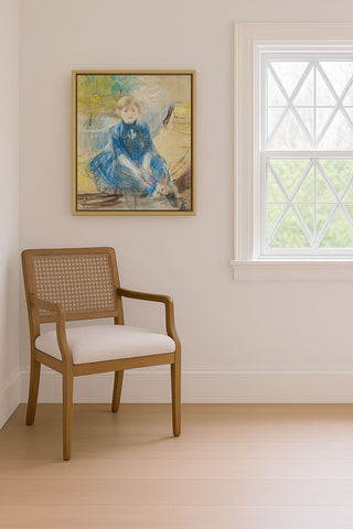 LITTLE GIRL WITH A BLUE JERSEY