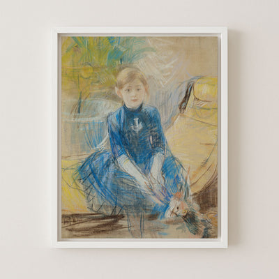 LITTLE GIRL WITH A BLUE JERSEY