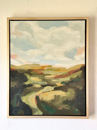 LIVING LAND - 16X20 FRAMED ACRYLIC ON CANVAS