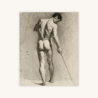 MALE NUDE WITH A CANE — Primary Image