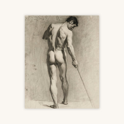 MALE NUDE WITH A CANE — Primary Image