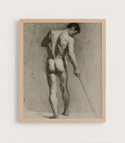Male Nude with a Cane
