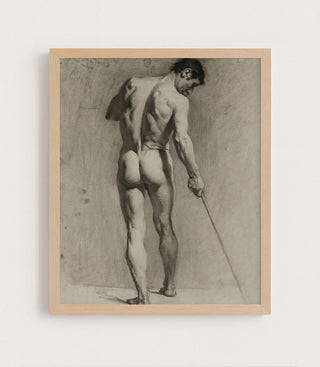 Male Nude With a Cane