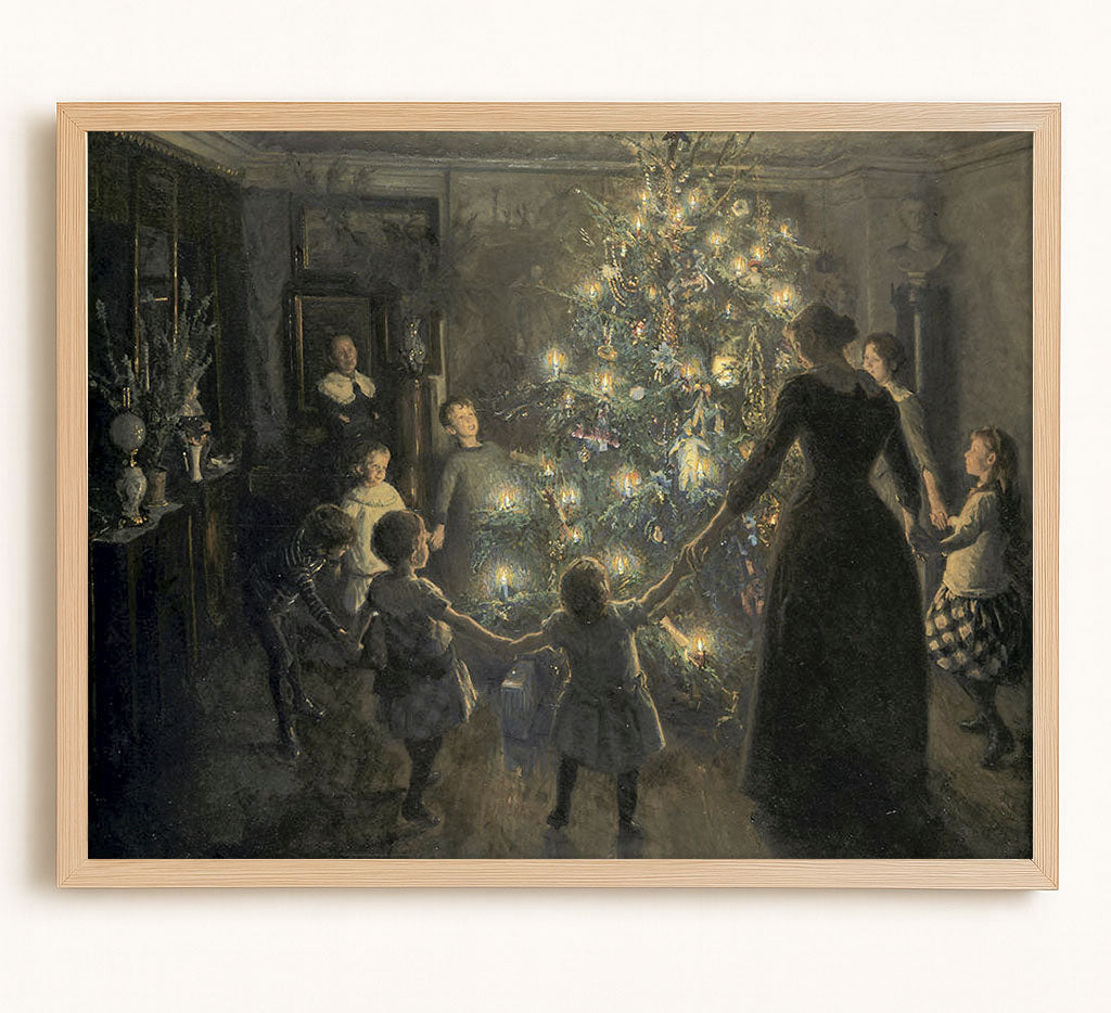 Merry Christmas Vintage Art Print – Museum Quality Art