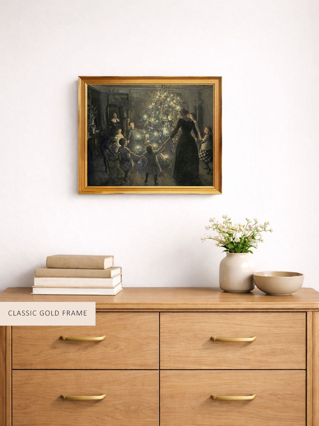 Merry Christmas Vintage Art Print – Museum Quality Art