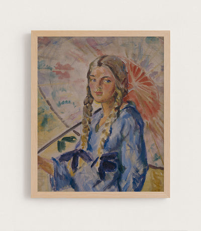 MILDRED WITH PARASOL - Museum Quality Art