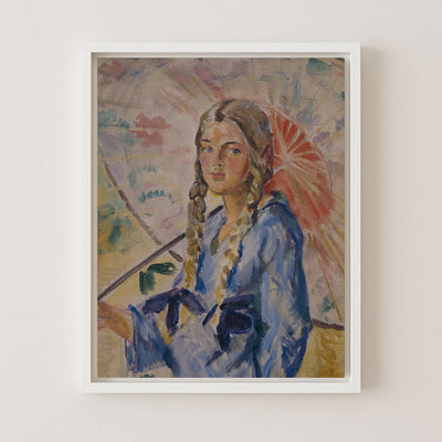 MILDRED WITH PARASOL - Museum Quality Art