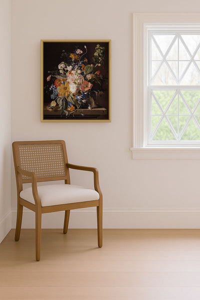 MIXED FLOWERS ON A LEDGE - Museum Quality Art