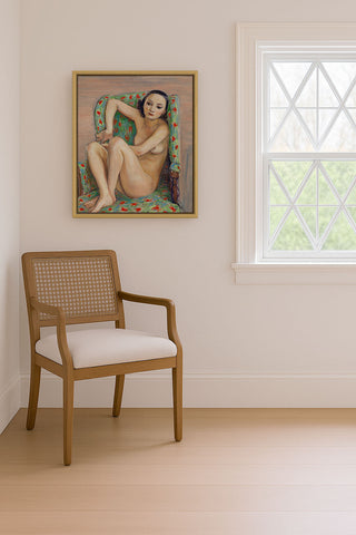 Model in a Green Chair