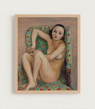 Model in a Green Chair