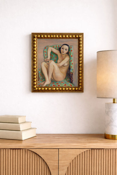 Model in a Green Chair