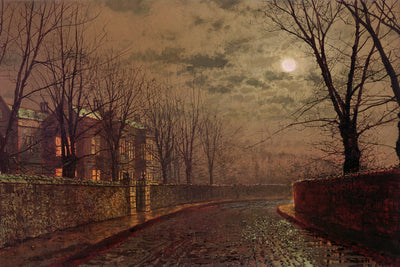 MOONLIT STREET SCENE - Museum Quality Art