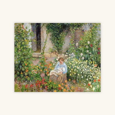 MOTHER AND CHILD IN THE FLOWERS — Primary Image