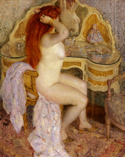 Nude Seated at Her Dressing Table