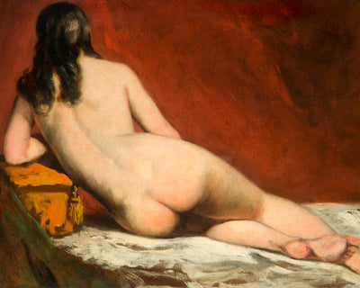 NUDE STUDY OF A RECLINING WOMAN
