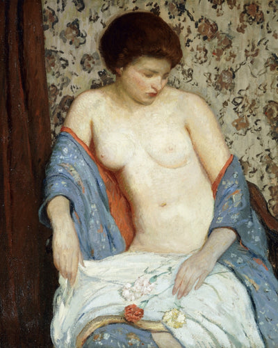 Nude with Blue Kimono