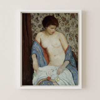 Nude With Blue Kimono