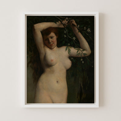 NUDE WITH FLOWERING BRANCH - Museum Quality Art