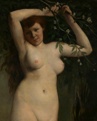 NUDE WITH FLOWERING BRANCH - Museum Quality Art