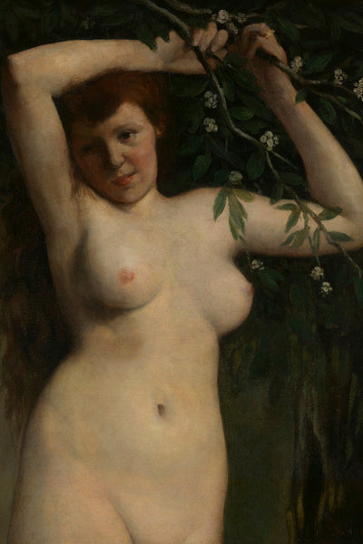 NUDE WITH FLOWERING BRANCH - Museum Quality Art