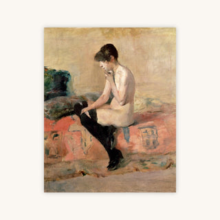 NUDE WOMAN SEATED ON A DIVAN — Primary Image