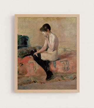 Nude Woman Seated on a Divan