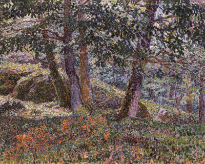 OAKS AND BLUEBERRY BUSHES - Museum Quality Art