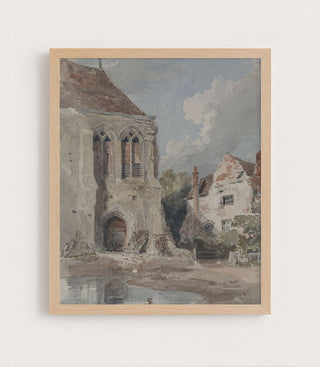 OLD CHURCH AND HOUSE - Museum Quality Art