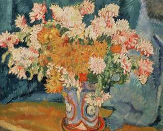 PAINTED VASE OF FLOWERS