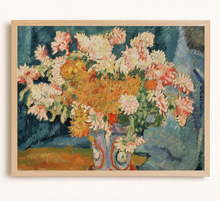 PAINTED VASE OF FLOWERS - Museum Quality Art