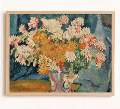 PAINTED VASE OF FLOWERS - Museum Quality Art